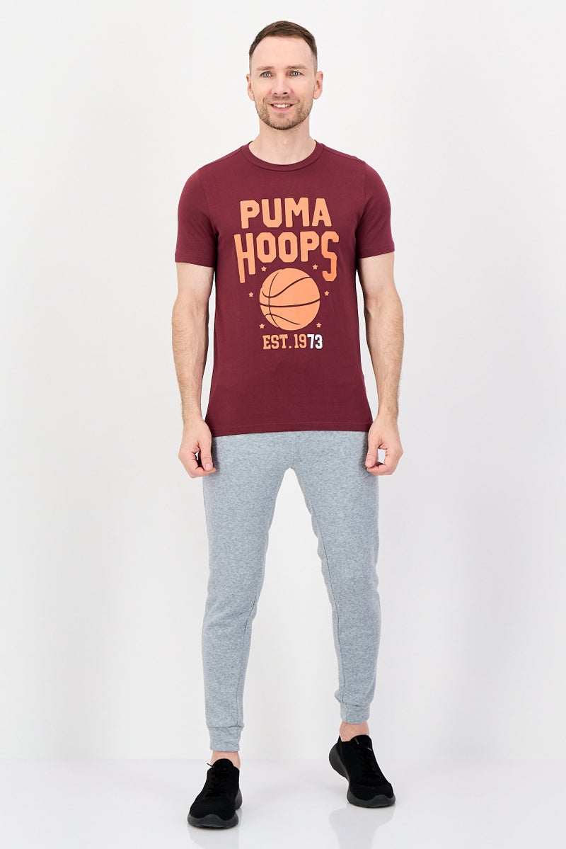 PUMA Men Sportswear Fit Short Sleeve Outdoor T-Shirt, Maroon - Image 4